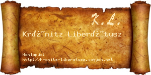 Kránitz Liberátusz névjegykártya